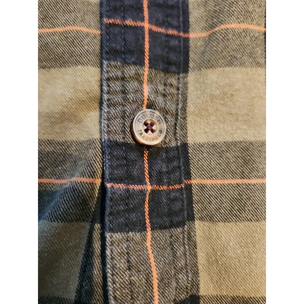Deluth‎ Trading Co MagnaReady Flannel Shirt Mens XL Olive Plaid Magnetic Closure